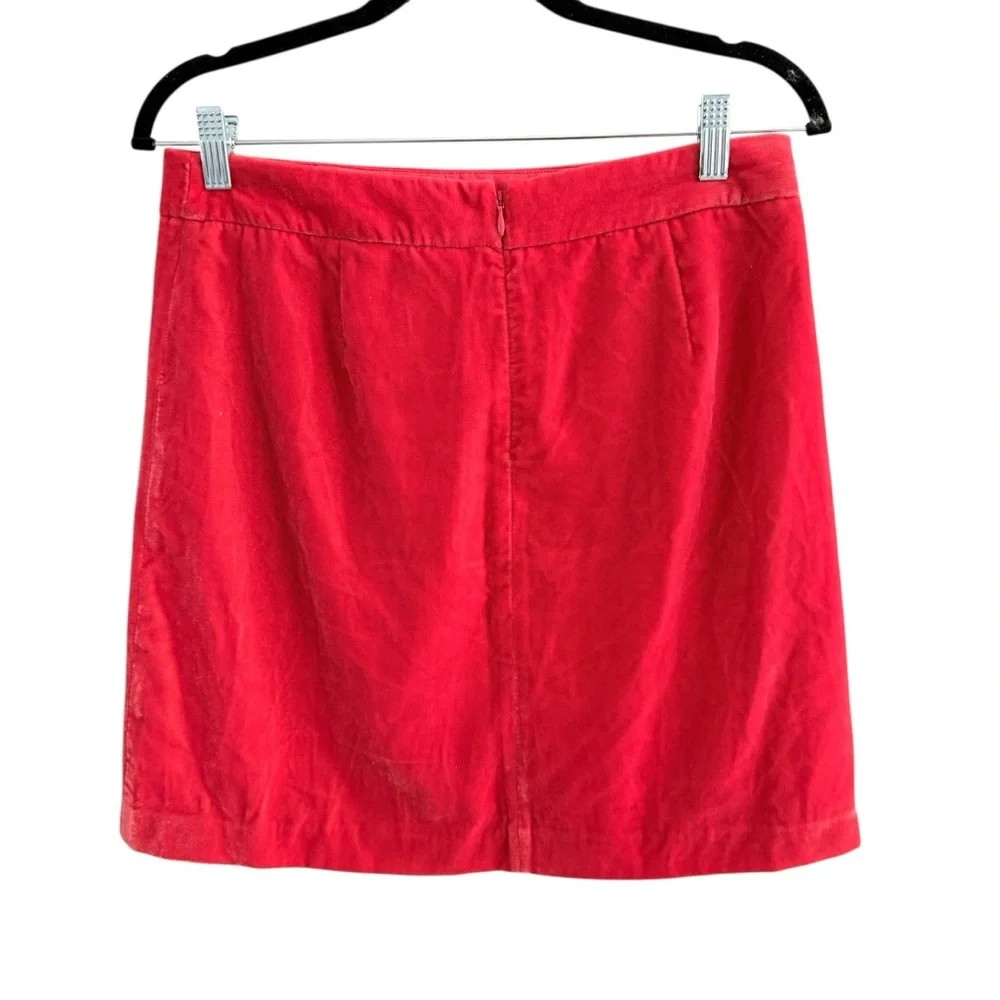 J. Crew Coral Velvet Women’s Mini Skirt Size 4